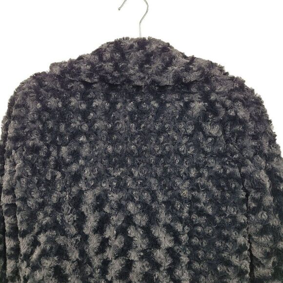 Candies XS Vegan Faux Fur Black Formal Cropped Jacket Bolero Evening Pockets - Picture 9 of 11